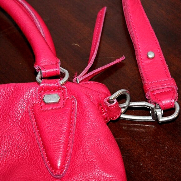 Liebeskind Berlin Leather Shoulder Bag - Pink/Red- Crossbody Strap - Picture 4 of 11
